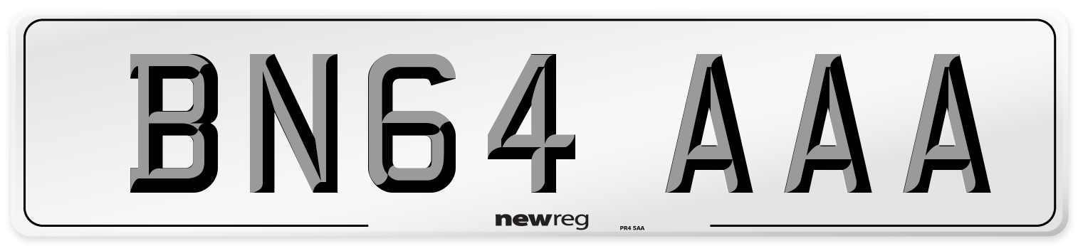 BN64 AAA Number Plate from New Reg